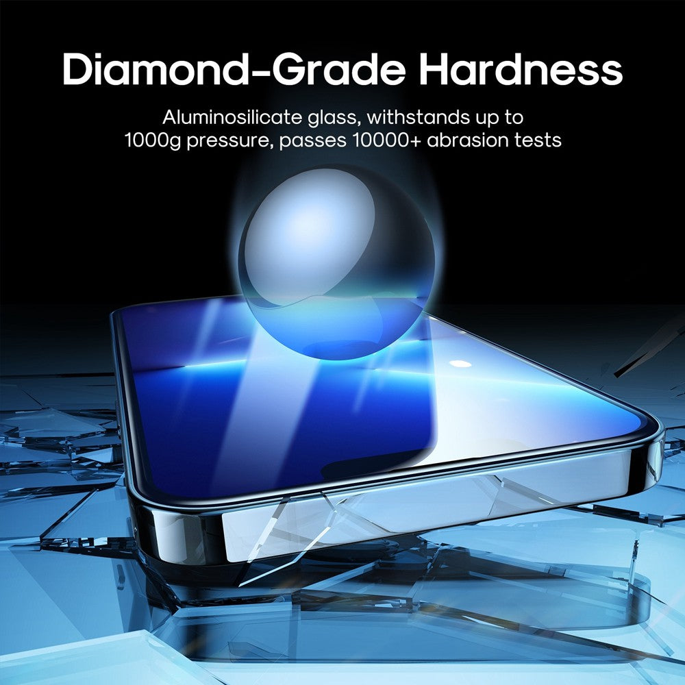 Kinglas Full Screen Black Edge Tempered Glass Screen Protector for  iPhone 13 Pro Max / 14 Plus
