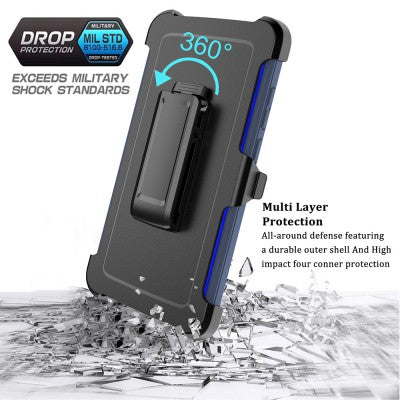 Shockproof Robot Armor Hard Plastic Case with Belt Clip for Samsung Galaxy S23 FE