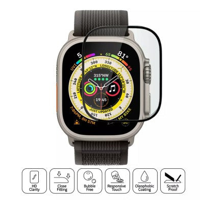 3D Full Cover Tempered Glass Screen Protector for iWatch 49MM (Apple Watch Ultra)