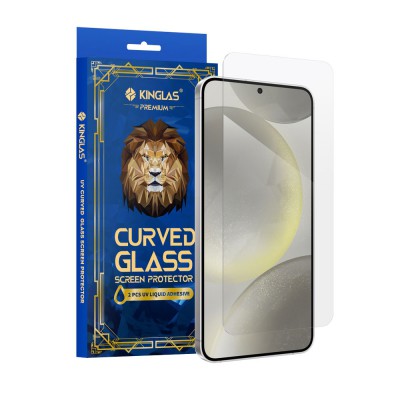 Kinglas 3D Curved UV Tempered Glass Screen Protector For Samsung Galaxy S25 Plus