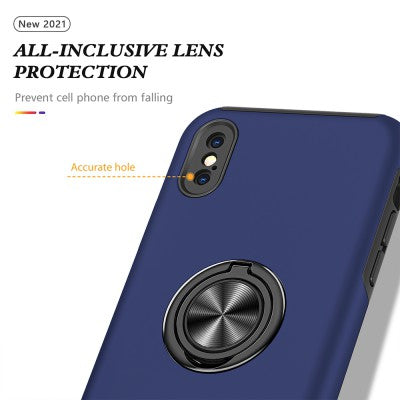 Magnetic Ring Holder Shockproof Cover Case for iPhone X / XS