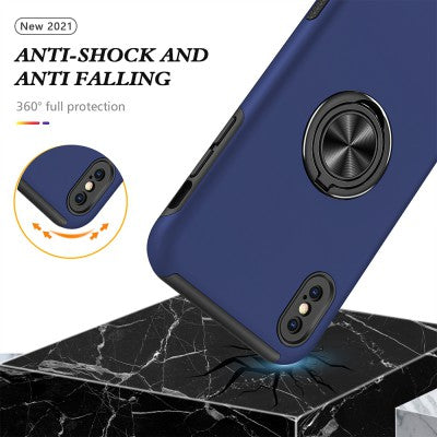 Magnetic Ring Holder Shockproof Cover Case for iPhone X / XS