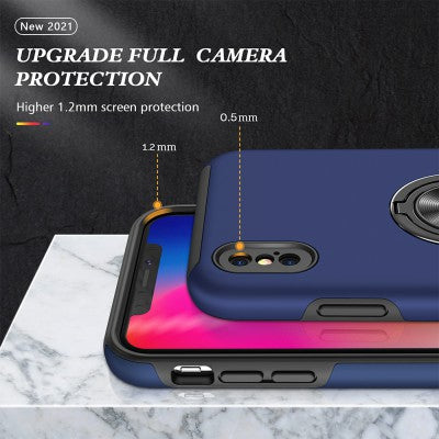 Magnetic Ring Holder Shockproof Cover Case for iPhone X / XS
